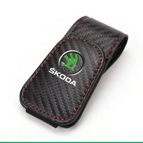 LQLT3 Car Sun Visor Glasses Clip Eyeglasses Clip Automobile Sunglasses Holder Card Case For Skoda Octavia Fabia Kamiq Kapoq Kodiaq For Skoda