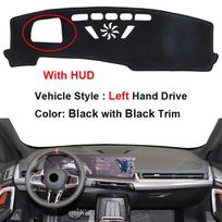 For BMW X1 III (U11/U12)   2024 2025 Car Dashboard Cover Dash Board Mat Carpet Dashmat Pad Sunshade Cushion Accessories LHD-Black-With HUD