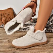 Comemore Plokšti Šilti Paminkštinti Sniego Batai Žieminiai Nauji Vienspalviai Apvalūs Medvilniniai Batai Moterims Suede Laisvalaikio Papildomai Velvetiniai Botines 36 smėlis