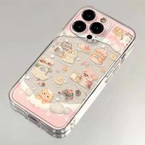 Pink puppy for iphone16promax protective case 13 mobile phone case 12pro space case 11 female 14p soft iPhone 15