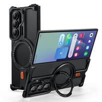 Eary Frameless Case for Samsung Galaxy Z Fold 7 for Magsafe 360°Rotation Stand Magnetic Wireless Charging Aluminum Phone Cover For Galaxy Z Fold 7