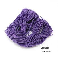 25 m 1 mm elastinga styga karoliukų virvelė papuošalams violetinė