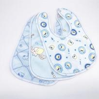 3PcBaby Bibs Bandana Vandeniui atspari medvilnė Babadores Burp Seilių rankšluostis Animacinių filmų berniukų mergaičių aksesuarai mėlyna