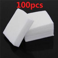 Nagų dailės priežiūros servetėlė lakas akrilas UV 100 vnt. valiklis, valiklis, gelis, medvilnė 100PCS