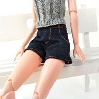 Elastingi Džinsiniai Apatiniai Kelnės Kelnės Barbie Lėlės Drabužiai Mada Apranga Šortai Blythe 1/6 BJD Lėlės Aksesuarai skaidri juoda spalva