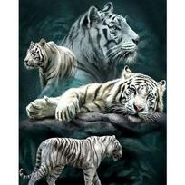 „Tiger Anime“ pritaikyti 3D deimantų dažymo įrankiai 40x50 cm paveikslėlis 20x15CM įvairiaspalvis