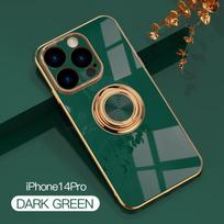 Prabangus metalinis TPU žiedinis dėklas, skirtas iPhone Minkštas dangtelis, skirtas iphone 16 15 14 Pro Max 13 12 Pro MAX 11 Pro MAX X XR XS 8 7 Plus iPhone 16 Pro tamsiai žalia spalva