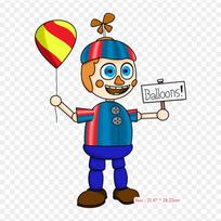 Cartoon Fnaf Balloon Boy Five Nights At Freddy's 2 Balloon Boy Hoax Iron-on Transfers For Clothing Tshirt Bag Heat Transfer Stickers Iron On Patches red