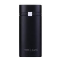5V 2/4 lizdai 5600mAh/10000mAh 18650 baterijos dėžutės dėklas  pasidaryk pats  Power Bank įkroviklio korpuso įkrovimo dėklas 2/4x18650 ličio jonų akumuliatoriams 2 slot juoda