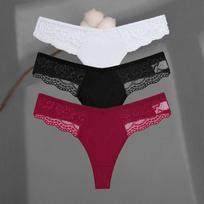 FINETOO Patogios kvėpuojančios seksualios apatinės kelnaitės moteriškos vienspalvės kelnaitės moterims S