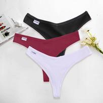 3 vnt./komplektas M-XL Moteriškas medvilninis apatinis trikotažas 9 vienspalviai kelnaitės G-styginiai Seksualūs V formos juosmens dirželiai Mergaičių apatiniai Moteriški kelnaitės M