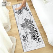 3D World Map Carpet For Bedroom Bedside Mat Anti-slip Kitchen Mat Kids Room Carpet Fashion Bathroom Mat Doormat 40x60cm