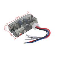 Automobilio garso 12V garsiakalbio lygio keitiklio adapteris nuo didelio iki žemo RCA linijos stereo radijo keitikliai Reguliuojamo dažnio žemųjų dažnių garsiakalbis