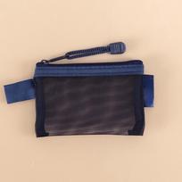 Skaidrus nailoninio tinklelio pieštuko maišelis tualeto reikmenims nešiojamasis maišelis, nešiojamasis organizatorius, lipdukų juostos priedai 11*7.5cm black