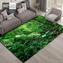 Natūralus peizažas 3D kilimas svetainei Green Forest krioklys kraštovaizdžio kilimėlis miegamojo Neslystantis kilimas vonios kambaryje didelis 40x60cm 1pcs
