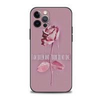 Telefono korpusas skirtas Apple iPhone 14 13 12 11 Pro Max 13 12 Mini Xs Max Xr X 7 8 6 6s Plus dėklas Rose Gold Pink Queen Princess For iPhone 13 Mini