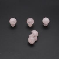 5 vnt. natūralaus akmens dekoravimo pakabukas, grybo formos dirbtinis ornamentas, lova-sodas biuro stalas, automobilio papuošalai 5Pcs/Rose Quartz