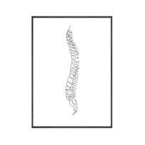 Anatomijos skeletas Vienos linijos plakatai ir spaudiniai Anatominiai širdies piešiniai, iliustracijos drobės paveikslėliai, skirti dovanų klinikos sienų dekoravimui 21cm×30cm NoFrame black