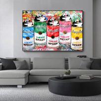Andy Warhol Pomidorų sriubos Grafiti Drobės Tapybos Plakatai ir Spaudiniai Abstraktaus Sienos Meno Paveikslai Svetainei 21cm×30cm NoFrame