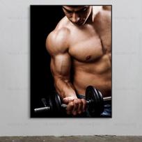 Šiuolaikinės treniruoklių salės dekoravimas Drobė Tapyba Kultūrizmas Personažas Sporto siena Menas Plakatas Seksualūs Vyrai Moterys Raumenys Paveikslėlis Cuadros 21cm×30cm NoFrame