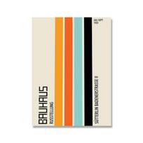 Bauhaus meno plakatas Abstraktus sienų menas Geomertrinis paveikslas Minimalistinis modernus miegamojo dekoras Berėmiai paveikslai be rėmelio 21*30cm