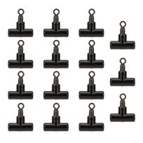 10/15pcs Carp Fishing Rolling Swivel Zip Sliders Swivels Rigs Connect-Line-Slide 15pcs