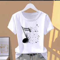 Azijos dydžio akvarelė Love Heart Sweet Print Graphic Tee Moteriški T drabužiai Laisvalaikiai moteriški vasariniai madingi marškinėliai trumpomis rankovėmis S