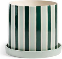 &K Amsterdam Vazonas su padėklu Clash Stripe 23,5 cm
