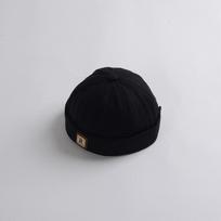 Retro vienspalvė kepurė Baby Docker Pavasaris Vasara Minkšta Medvilnė Beanie kepurė mergaitei berniukui Vaikams Vaikams Šeimininko kepuraitės Kapotas juoda
