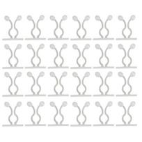 50 vnt. vynmedžių laikiklis, lipnus be perforavimo, lengvas montavimas, nematomas lipnus augalas, plastikinis laipiojimas ant sienos, vynmedžių laikiklis, sodo reikmenys M balta