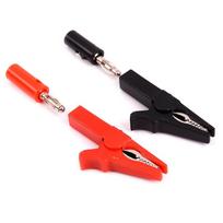 4 vnt. su 4 mm bananinio kištuko kabelio spaustukais, 55 mm aligatoriaus spaustukais + bananų kištuko bandymo zondu 4pc/set