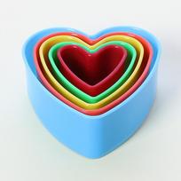 Kepimo spalva 5-6 rinkinys Plastikinis sausainių formelis Vaisių ir daržovių putėsių sausainis Sausainis Torto formelė Heart model
