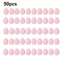 50pcs Mini Finger Sponge Powder Puff Pink Mini Size Finger Puff Set Foundation Cream Concealer Applicator violetinė