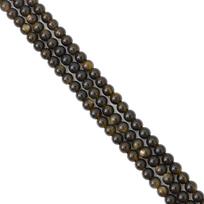4-12mm Natūralaus Auksinio Obsidiano Apvalūs Akmens Karoliukai Papuošalų Gamybai PASIDARYK PATS Apyrankė Vėrinys 4mm 10Pcs