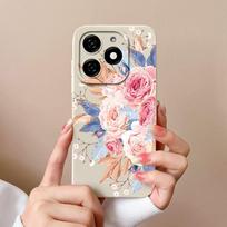 Dėklai, skirti Tecno Spark 20 20C Pop 8 Pova 6 Pro Itel A18s A70 Galinis dangtelis Gražus gėlėtas avokadas Matinis silikoninis minkštas fotoaparato apsauga Madingi telefonų krepšiai Tecno Spark Go 2024