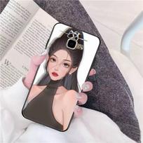 Gražios merginos ranka pieštas telefono dėklas, skirtas Samsung Galaxy A51 A50 A71 A21s A31 A41 A10 A20 A70 A30 A22 A02s A13 A53 5G Dangtelis Coque SamsungA735G gray