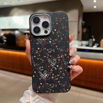 Odinis dėklas su nendrių vijoklio gėlių raštu iPhone 16 15 Pro 14 Plus 13 12 11 Pro Max Xs Max Xr 8 7 6 Plus, atsparus smūgiams, plonas, minkštas TPU viršelis iPhone 16 juoda