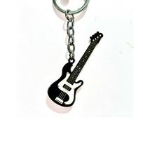 Naujas gitaros raktų pakabukas, mielas bosinės gitaros raktų pakabukas, skirtas vyrams ir moterims, rankinės pakabukui, automobilio raktų pakabuko aksesuarams, muzikos mylėtojams juoda