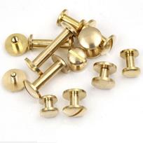 10 vnt. rankdarbių diržo piniginė kieto žalvario odinės vinių kniedės Čikagos varžtai 8mm 3mm||8mmx3mm