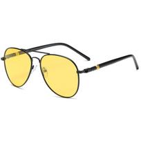 non-polarized Night Vision Glasses Men Women Vintage Square Sunglasses Yellow Lens Anti-Glare Goggle Night Driving Sun Glasses Eyewear yellow