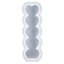 5 ertmės žvakių forma, 3D formos nelipni, pasidaryk pats silikoninė Love Heart aromaterapinė žvakių liejimo forma namams balta
