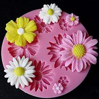 3D saulėgrąžų gėlių žiedlapių reljefinis silikoninis pelėsio reljefas fondant torto dekoravimo įrankis ONE SIZE