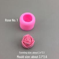 Valentino rožės šokoladinė silikoninė forma pyragams ir rankų darbo muilas No. 1 Rose 1 inch