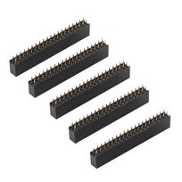 5 vnt. 2 x 20 kontaktų 2,54 mm žingsnio moteriškų dviejų eilių trumpų kontaktų lizdų Raspberry Pi