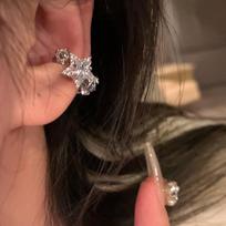 Korean Trendy Zircon Star Ear Cuff Earrings - Hot Girl Style A1705 (Single) sidabras