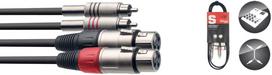 Dvigubas kabelis XLR/RCA (f/m) Stagg STC060CMXF, 60 cm