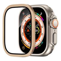 Tempered Glass for Apple Watch Ultra 2 49mm Screen Protector Metal Frame Anti-Scratch for IWatch Series Ultra 49 mm Accessories 2in1 For Ultra 49mm auksas