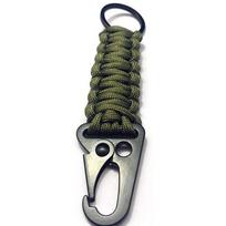 Lauko stovyklavimas EDC Paracord virvės išgyvenimo rinkinys Karinė virvė su karabinu Raktų pakabukas Grandinėlės žiedas Avariniai daugiafunkciai įrankiai žalia