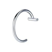 Hipoalerginiai titano imitaciniai lūpų žiedai: Madingi auskarai be auskarų vėrimo naktiniam klubui ir disko stiliui Steel open lip ring