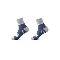 1/5/10 porų vyriškos dryžuotos sportinės kojinės iki blauzdos vidurio, kvėpuojančios kojinės, laisvalaikio kojinės 1Pair tamsiai mėlyna spalva